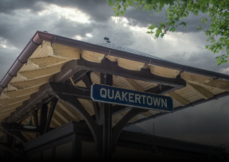 Quakertown train station sign