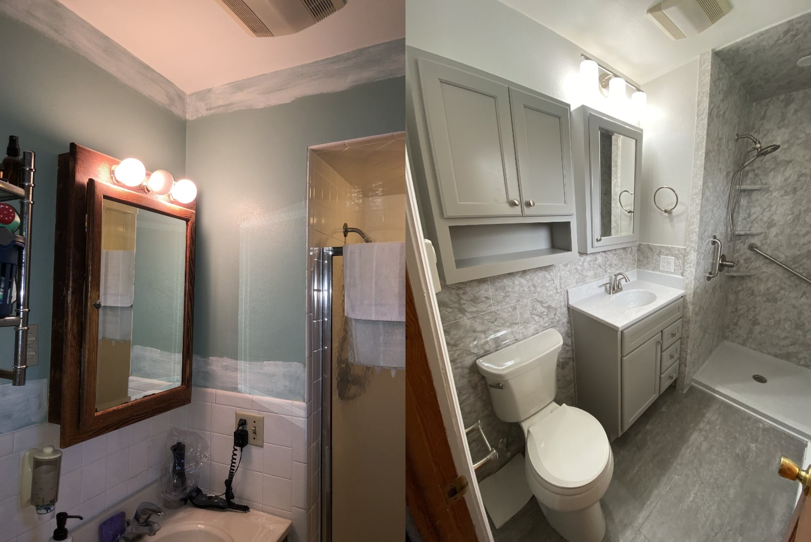 recent shower replacement project in Easton Pennsylvania