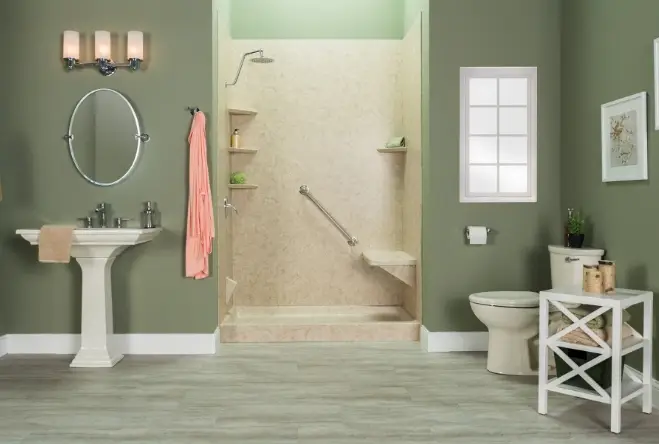 White Travertine Bathroom