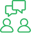 icon of two people having a conversation