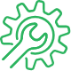 icon of gear and wrench