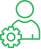 green icon of person