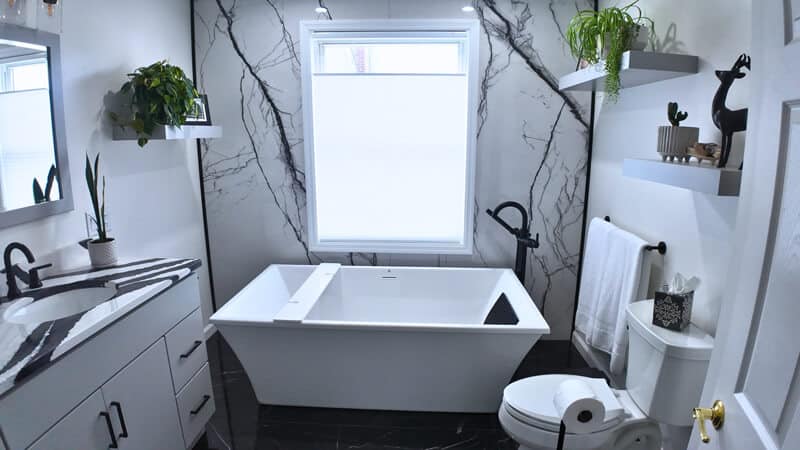 recent bathroom remodeling project in Syracuse New York